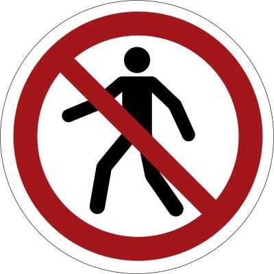 Verbotszeichen Für Fussgänger verboten