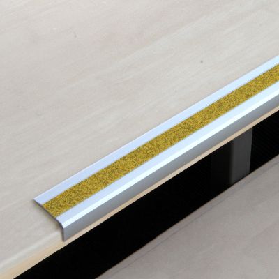 Antirutsch Treppenkantenprofile Aluminium schmal, Public gelb