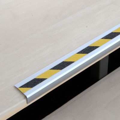 Antirutsch Treppenkantenprofile Aluminium schmal, gelb/schwarz