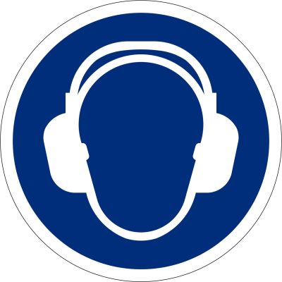 Gebotszeichen Gehörschutz benutzen