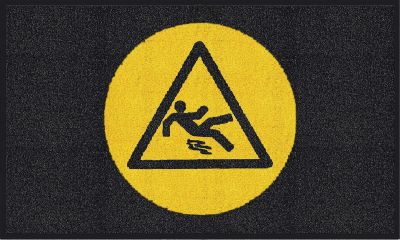 m2 Antirutsch Logomatte "Vorsicht Rutschgefahr"