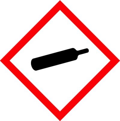 GHS Gefahrstoffaufkleber Gase unter Druck