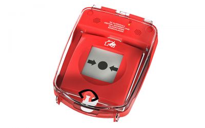 GfS e-Cover mit Alarm, rot, 90 x 90 mm, zur Abdeckung eines Handalarmtasters