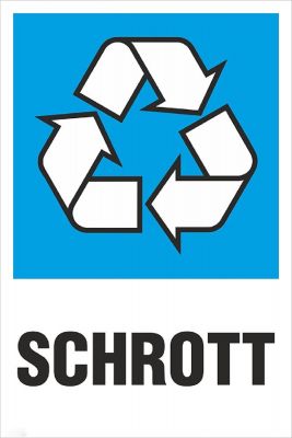 Recycling-Aufkleber Schrott