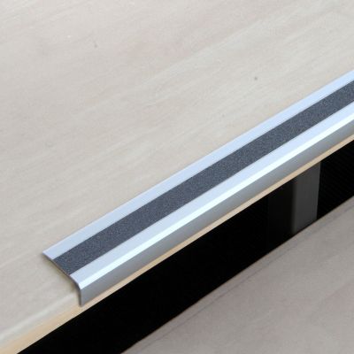 Antirutsch Treppenkantenprofile Aluminium schmal, grau