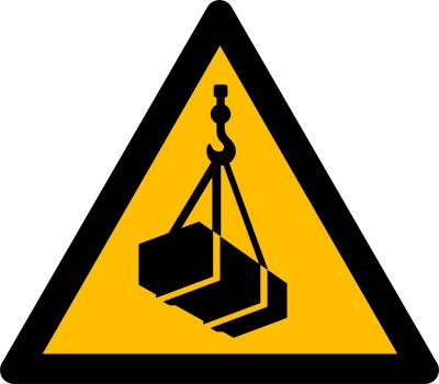 Warnzeichen Warnung vor schwebender Last