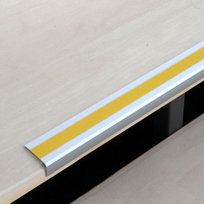 Antirutsch Treppenkantenprofile Aluminium schmal, gelb