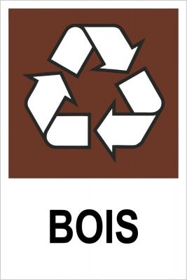 Recycling-Aufkleber BOIS