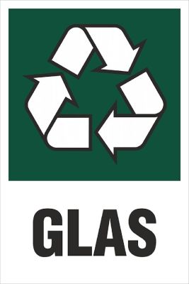 Recycling-Aufkleber Glas