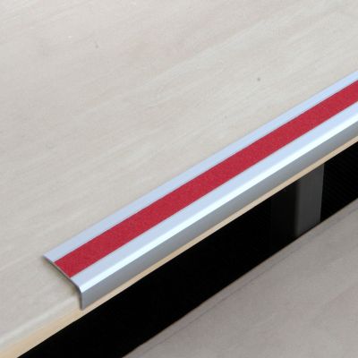 Antirutsch Treppenkantenprofile Aluminium schmal, rot