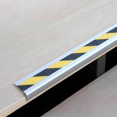 Antirutsch Treppenkantenprofile Aluminium schmal, gelb/schwarz