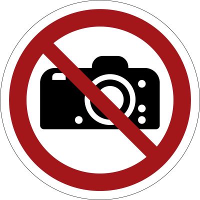 Verbotszeichen Fotografieren verboten