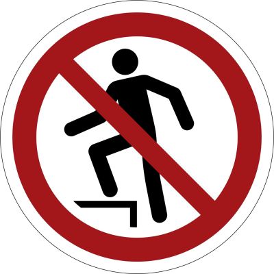 Verbotszeichen Aufsteigen verboten
