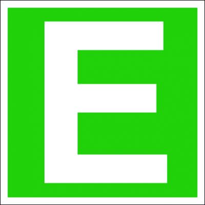 Rettungszeichen Etagenkennzeichnung E