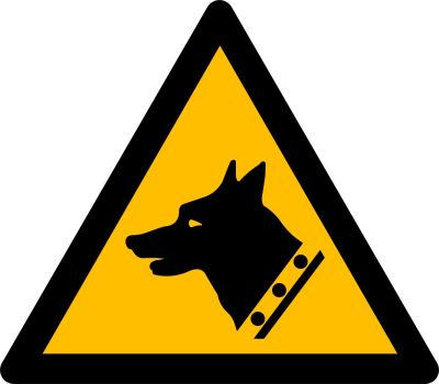 Warnzeichen Warnung vor Wachhund