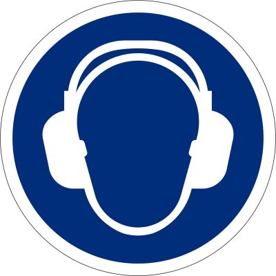 Gebotszeichen Gehörschutz benutzen